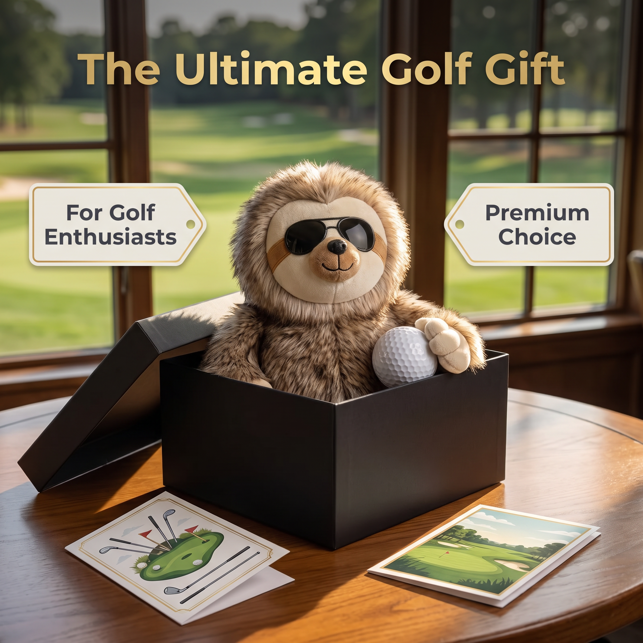 Luxury Sloth Golf Club Cover – Premium Plush Headcover for Driver Fairway Wood & Hybrid Clubs