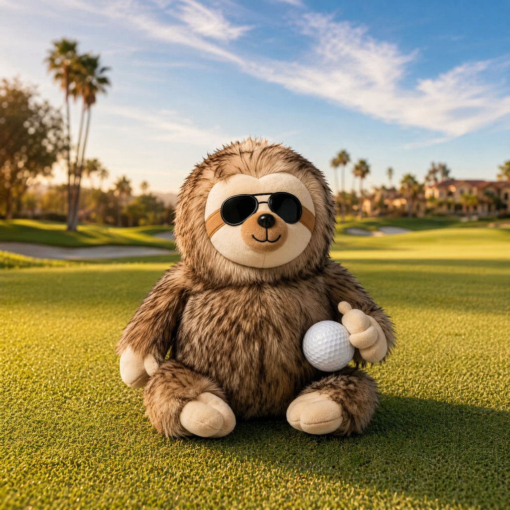 Luxury Sloth Golf Club Cover – Premium Plush Headcover for Driver Fairway Wood & Hybrid Clubs [Pre-Order]